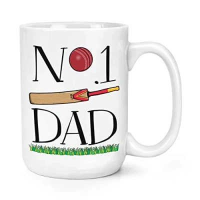 Image of No.1 Dad Cricket 15oz Large Mug Cup