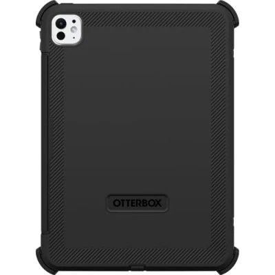 Image of OtterBox Defender Case for iPad Pro 11&quot; (2024), Shockproof, Ultra Rugged Protective with built in Screen Protector, 2x Tested to Military Standard, Back, Non Retail Packaging Black
