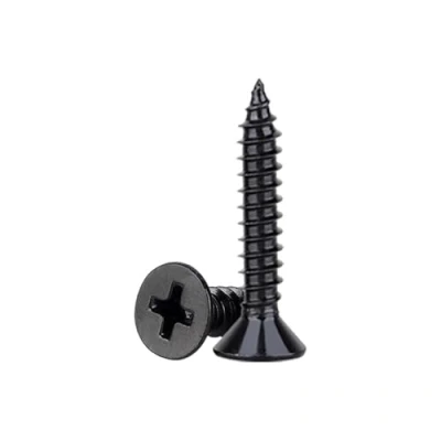 Image of M3 x 25mm Wood Screws, Flat Head Screws for Wood, Carbon Steel Black Small Screw Furniture,Woodworking, DIY Model Fixing (100pcs)