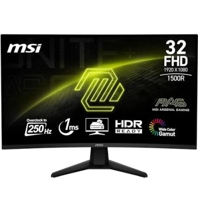 Image of MSI MAG 32C6X 32 Inch FHD Curved Gaming Monitor 1500R 1920 x 1080 VA Panel, 250 Hz(OC) / 1ms MPRT, Adaptive Sync DP 1.4a, HDMI 2.0b CEC