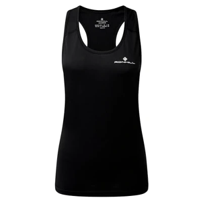 Image of Ronhill Womens Core Vest, Black/Bright White, 12 UK