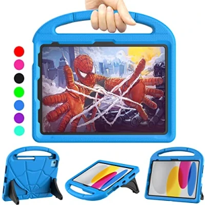 Image of iPad 10th Generation Case 2022 Kids, Air 5th/4th Gen 10.9 inch, TrendGate Shockproof Pro/Air 11 Inch with Handle Stand and Pencil Holder for 10/Air 6/Air 5/Air 4/Pro Pink