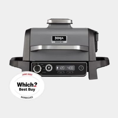 Image of Ninja OG701UK Woodfire Electric Bbq/Grill &amp; Smoker Grey Lid / Black Body