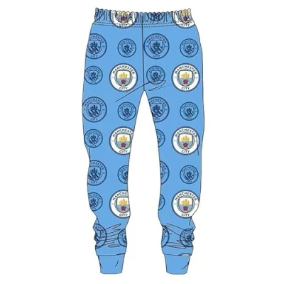 Image of Kids Man City Fleece Lounge Pants Bottoms Manchester Pyjamas Pjs 5 12 Years (7 8 Years)