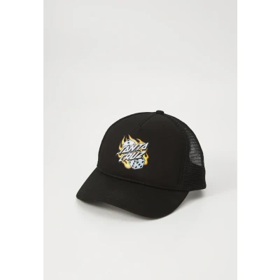 Image of Santa Cruz Flaming DICE DOT Unisex Cap, Size: One Size, Black