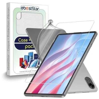 Image of ebestStar for Honor Pad X9 Case, Silicone Cover, Premium Protection, Ultra Clear Transparent, Transparent + Glass Screen Protector