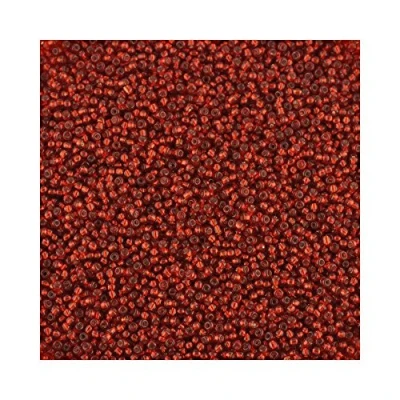 Image of Size 15 Seed Beads Silver Lined Red Qty 10 Grams