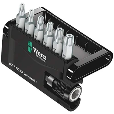 Image of Wera 05056158001 Bit Check Set 8067 6/Z Extra tough for Drill/Drivers, Metal Jointing, Torx TX10 40 7pc