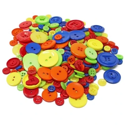 Image of Wedding Touches Primary Mix 100 Gram Bag of Acrylic &amp; Resin Buttons For Cardmaking Embellishments