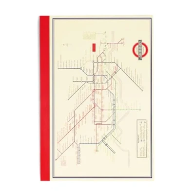 Image of Rex London A5 Lined Notebook Tfl Heritage Tube Map