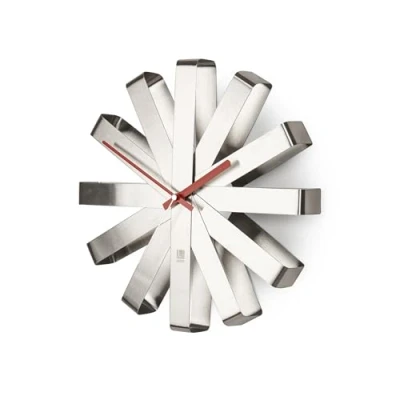 Image of Ribbon Wall Clock Stainless Steel