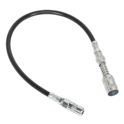 Image of Sealey Rubber Delivery Hose with 4 Jaw Connector Flexible 450mm Quick Release Coupling