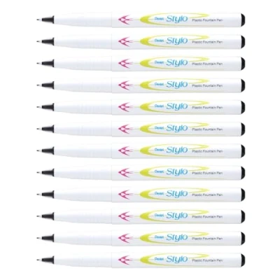 Image of Pentel Stylo Fountain Pen Black (Pack of 12)