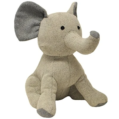 Image of Riva Paoletti Elephant Doorstop Heavyweight Sand Filling Polyester And Wool 15 X 26 24 cm (6&quot; 10&quot; 9&quot; Inches) Designed In The UK,Grey