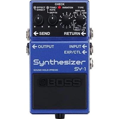 Image of BOSS SY 1 Synthesizer Guitar Pedal, 121 Ultra Responsive, Polyphonic Sounds, Easy, Plug And Play Experience, Purple