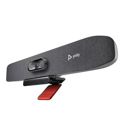 Image of Poly Studio R30 4K video conferencing bar camera, mic, and speaker for small rooms Automatic Camera Framing Noise Reduction Technology, works w/Teams, Google, Zoom more