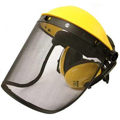 Image of Rocwood Face Guard Visor with Ear Defenders Screen=Mesh