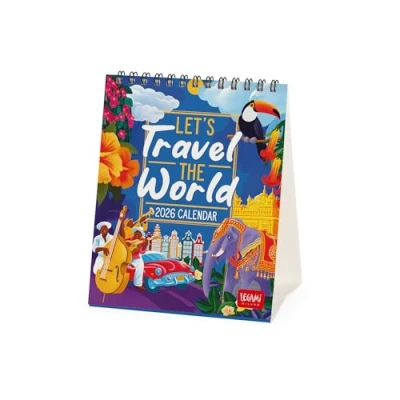 Image of Lets Travel The World Easel Desk Calendar 2026