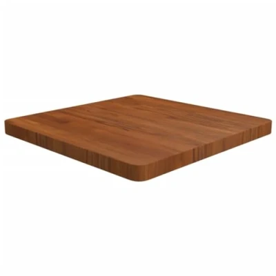 Image of vidaXL Oak Wood Square Table Top Dark Brown 60x60x4cm Durable &amp; Versatile Treated Solid Surface for Coffee Tables, Dining Room, Restaurants More