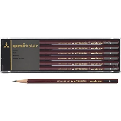 Image of Mitsubishi pencil Unistar hexagonal Standard B dozen (12 pieces) (japan import)