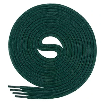 Image of Di Ficchiano shoe laces, round laces for business and leather shoes, tear proof all diameter: 3 mm, length: 60 cm 130 cm, 25 colours, material: polyester, Adult (Unisex), dark green