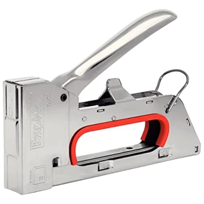 Image of Rapid Heavy Duty Manual Staple Gun PRO R153 for No. 53 Staples, Upholstery with Ergonomic Handle, All Steel Construction, and Easy Loading System, Made In Sweden (20511050), Metal