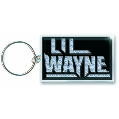 Image of Rock Off Lil Wayne Enamel Keychain Rhinestone Logo