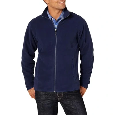 Image of Amazon Essentials Men&#039;s Full Zip Fleece Jacket (Available in Big &amp; Tall), Navy, XXL