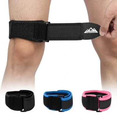 Image of supregear IT Band Strap, Adjustable Iliotibial, Knee, Thigh, Hip &amp; ITB Syndrome Compression Wrap Support, Breathable Patellar Tendonitis and Osgood Schlatters Stabilizer Brace for Men Women