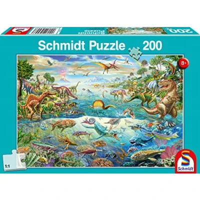 Image of Schmidt Discover The Dinosaurs Jigsaw Puzzle, 200 Pieces, Multicolor
