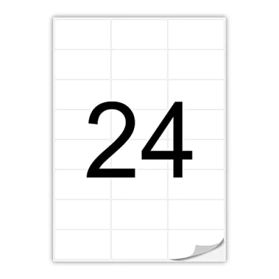 Image of V1 Trade Self adhesive labels, 100 sheets of A4 paper, stickers for labelling and printing, spice jars, address with strong (24 per sheet, 70 x 37 mm)