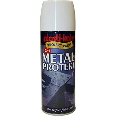 Image of Plasti kote 1286 400ml Metal Protekt Gloss White