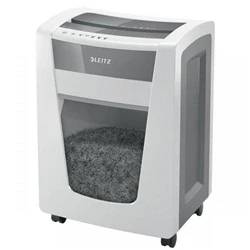 Image of Leitz IQ Office Pro P4 Cross Cut Paper Shredder, Shreds 22 20 Sheets (70 80 gsm), 30L Bin, White, 80061000