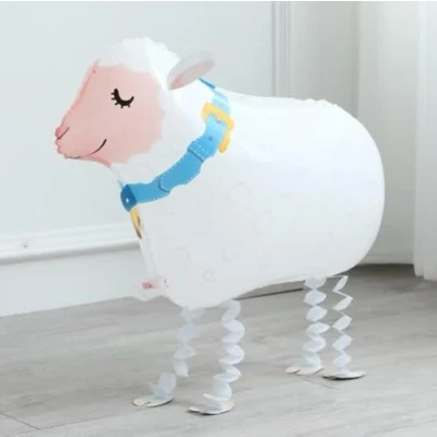 Image of Volunx Sheep Farm Jungle Animal Walking Balloons Air Balloon Aluminium Foil Helium for Gift Birthday Party Decor