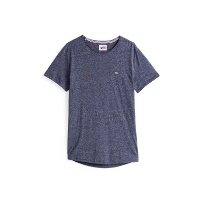 Image of Tommy Jeans SLIM Jaspe NECK Basic Tshirt, Men&#039;s, Size: XS, Twilight navy