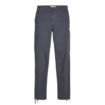 Image of JACK&amp;JONES Men&#039;s Jpstkarl Jjharlow Cargo Noos Trousers, India Ink, 36 W/36 L