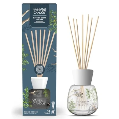 Image of Yankee Candle Signature Reed Diffuser Bayside Cedar 100ml up to 10 Weeks of Fragrance Perfect Gifts for Women