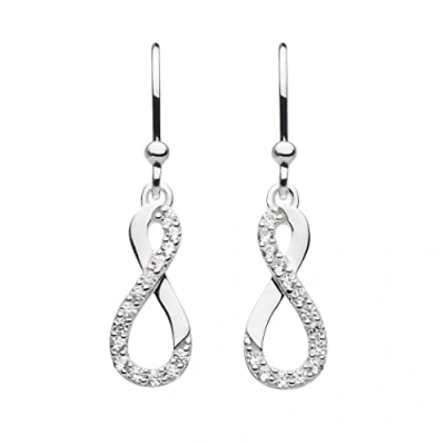 Image of Dew Sterling Silver and Cubic Zirconia Infinity Twist Drop Earrings