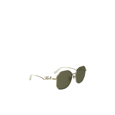 Image of Karl Lagerfeld Woman KL358S 714 Sunglasses Metal Gold Squared Normal