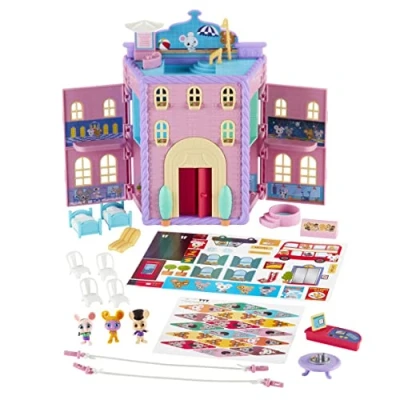 Image of Character Options 7396 Millie &amp; Friends Mouse in The House Stilton Hamper Hotel Playset, Collectable Toys, Imaginative Play, Gift for 3 7 Year Old