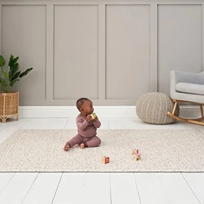 Image of Tutti Bambini XL Baby Play Mat Luxury Mat, Reversible &amp; Cushioned Foam Water Resistant Easy to Clean Gym, Non Slip Mats for Floor Play, 200 x 140 1.5 cm (Bubb Terr)