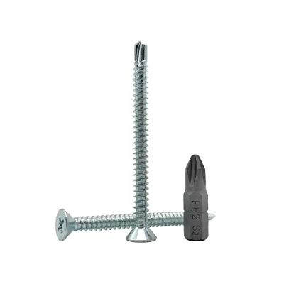 Image of (Pack of 100 pcs) DIN 7504 P Zinc Plated Steel 4.8 x 60 mm Screws, Self Drilling Sheet Metal Screw, (PH) Phillips Countersunk Head, Tapping (100, mm)
