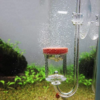 Image of Aquarium CO2 Diffuser Acrylic Carbon Dioxide Bubble Counter Fish Tank Air Refiner with Suction Cup(L)