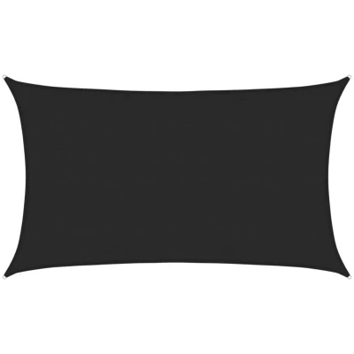 Image of vidaXL Sunshade Sail 160 g/m² Black 5x8 m HDPE