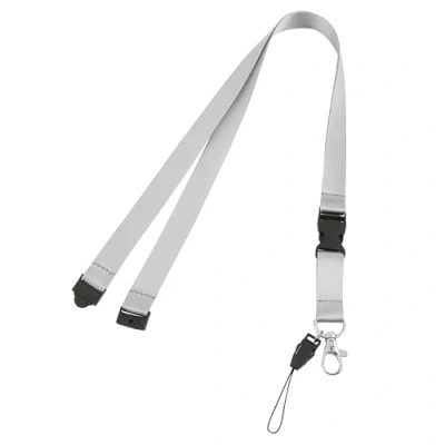 Image of LICQIC 1 Pcs Neck Lanyard Strap, Lanyards for with Safety Breakaway, Holding a ID Card, Pass Card Badge, Keys or Cell Mobile Phone (Silver)