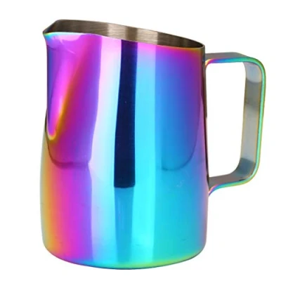 Image of Dianoo Espresso Steaming Pitcher, Milk Frothing Pitcher Stainless Steel, Coffee Latte Art Cup 420ML Multicolor