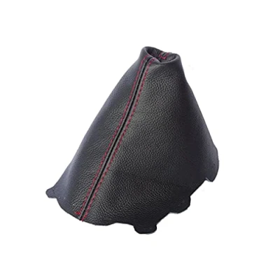 Image of The Tuning Shop Ltd Gear Gaiter Compatible with Mazda 3 BM Leather Red Stitching
