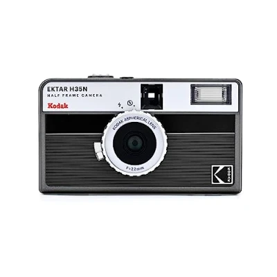Image of KODAK EKTAR H35N Half Frame Film Camera, 35mm, Reusable, Focus Free, Bulb Function, Built in Star Filter, Coated Improved Lens (Film &amp; AAA Battery are not Included) (Glazed Blue)
