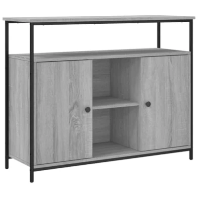 Image of vidaXL Sideboard Grey Sonoma 100x35x80 cm Engineered Wood