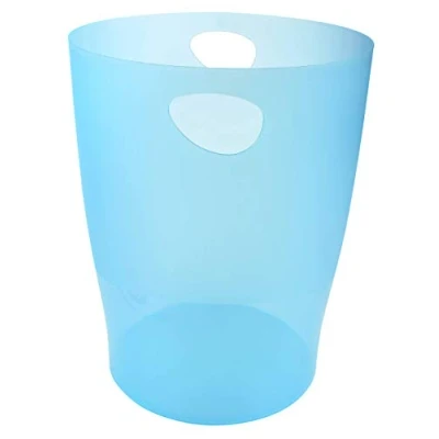 Image of Exacompta Ref. 45383D Set of 8 waste paper bins with ECOBIN handles capacity 15 liters Dimensions 26.3 x 33.5 cm 1 year warranty Colors Translucent turquoise